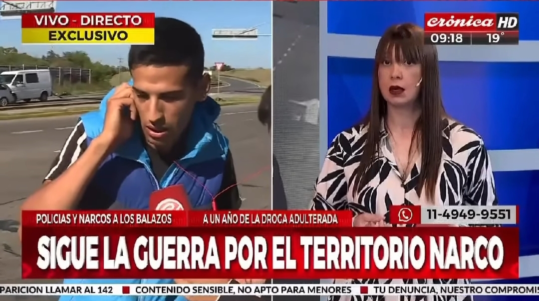 Amenazaron en vivo a una conductora de Cronica HD.