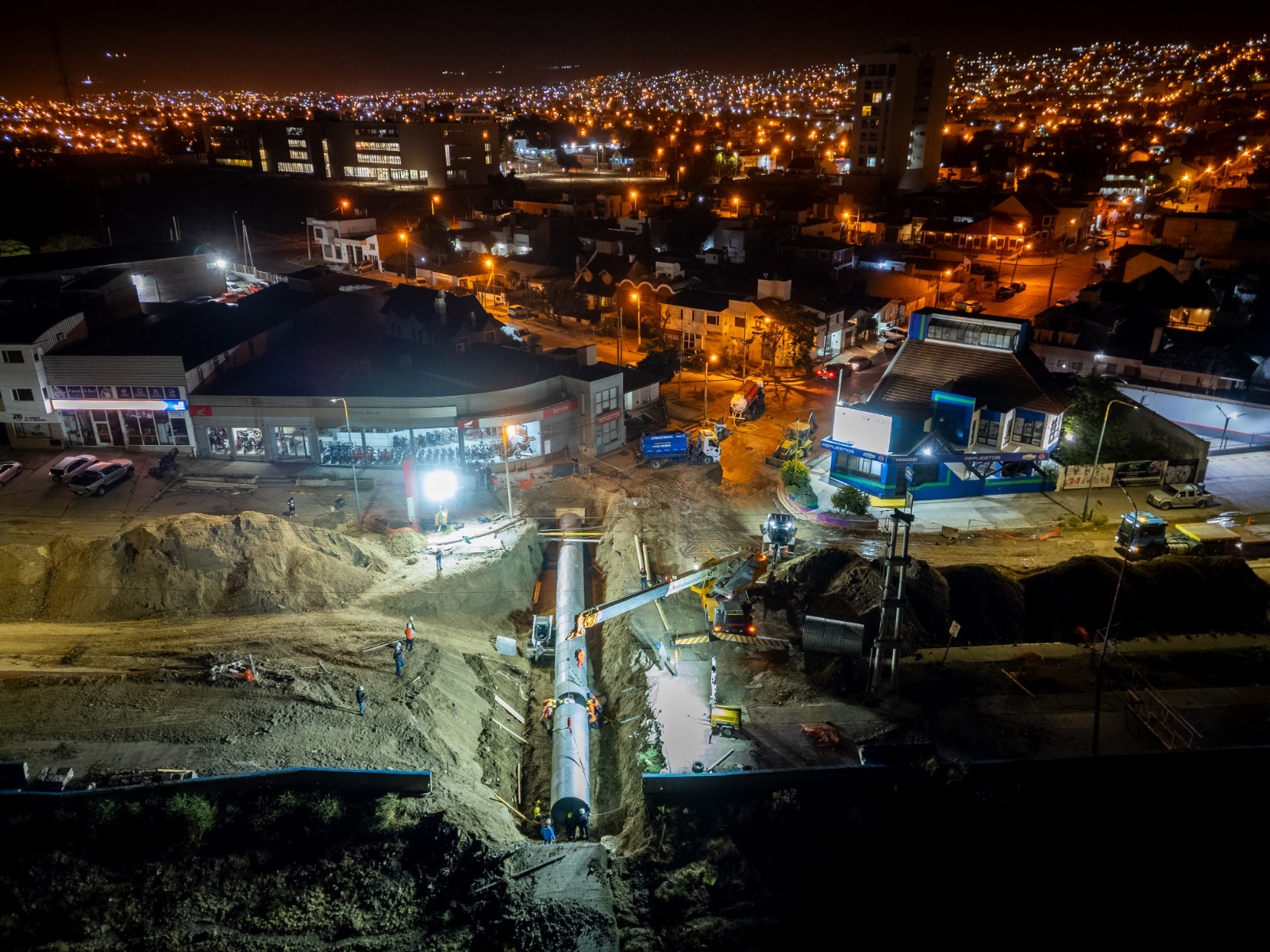 Avanza en los plazos previstos la obra de reemplazo del pluvial en la Ruta 3
