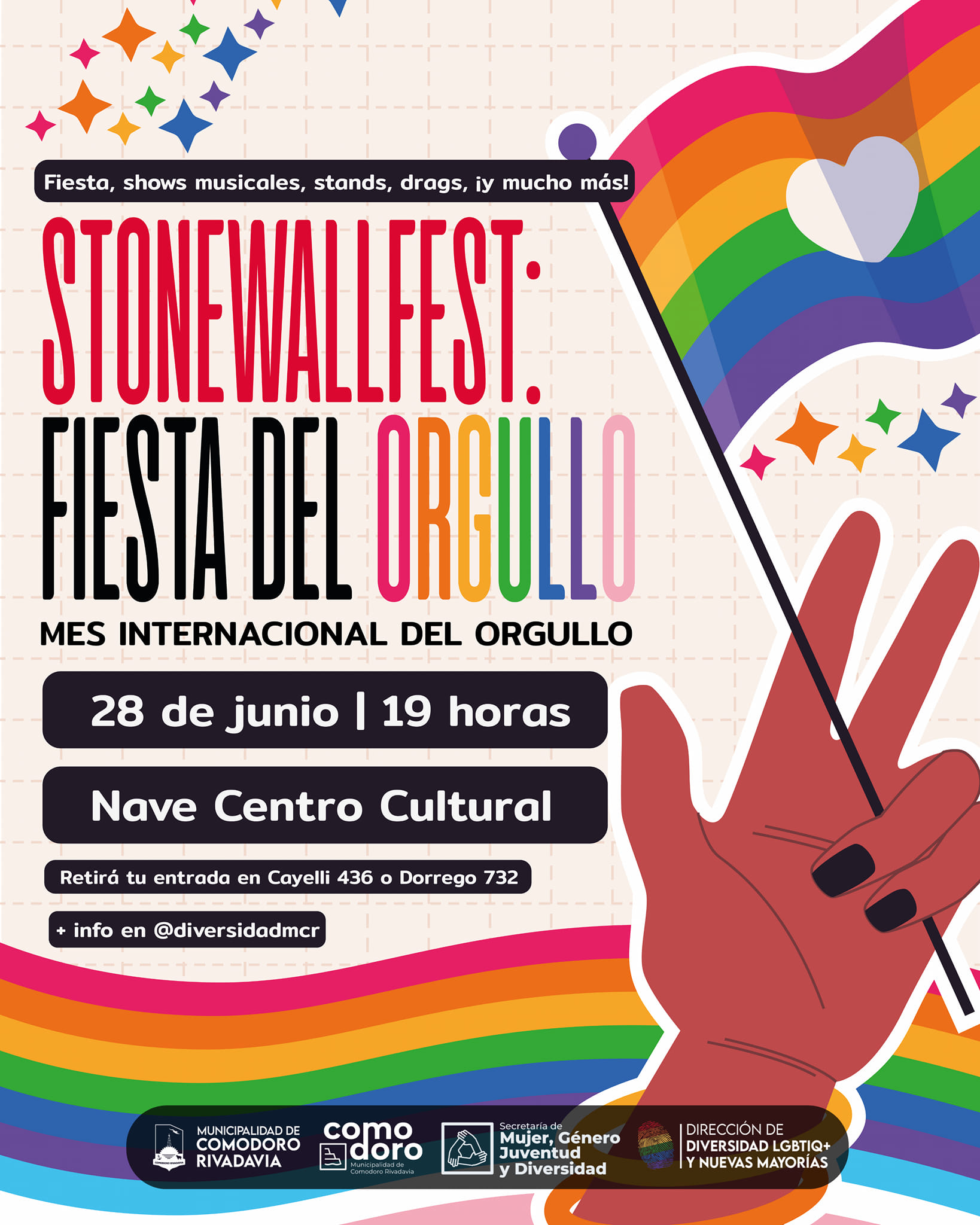 El próximo viernes será la Stonewallfest: fiesta del Orgullo