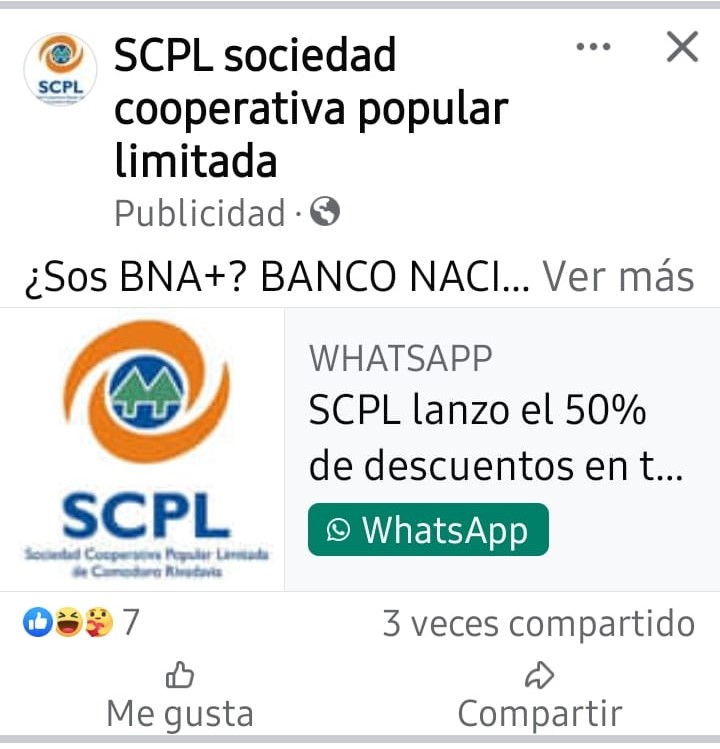 La Sociedad Cooperativa Popular limitada alerta sobre perfil de Facebook falso