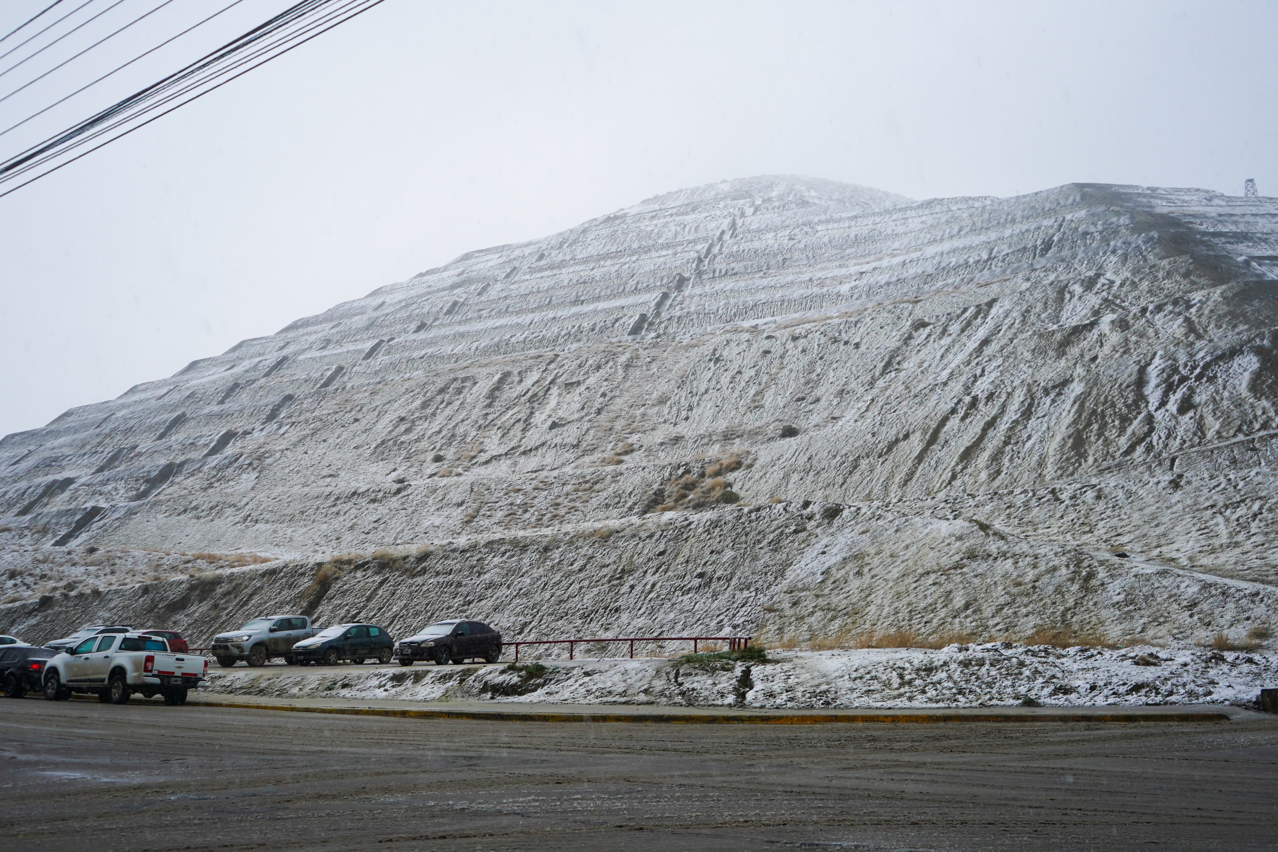 Llegó la nieve a Comodoro Rivadavia