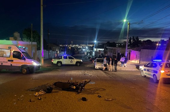 Un motociclista es herido en un choque en barrio Las Flores